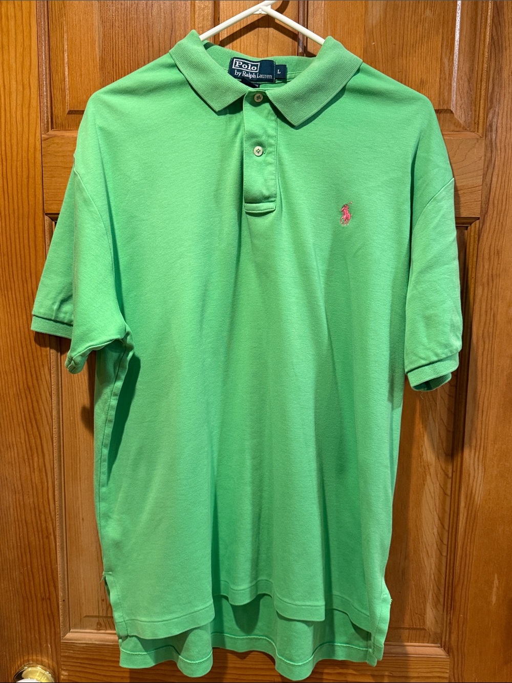 Polo Ralph Lauren green short sleeve polo size large.